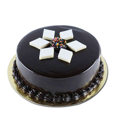 "Round shape Chocolate Kaju Kathili cake - 1kg - Click here to View more details about this Product
